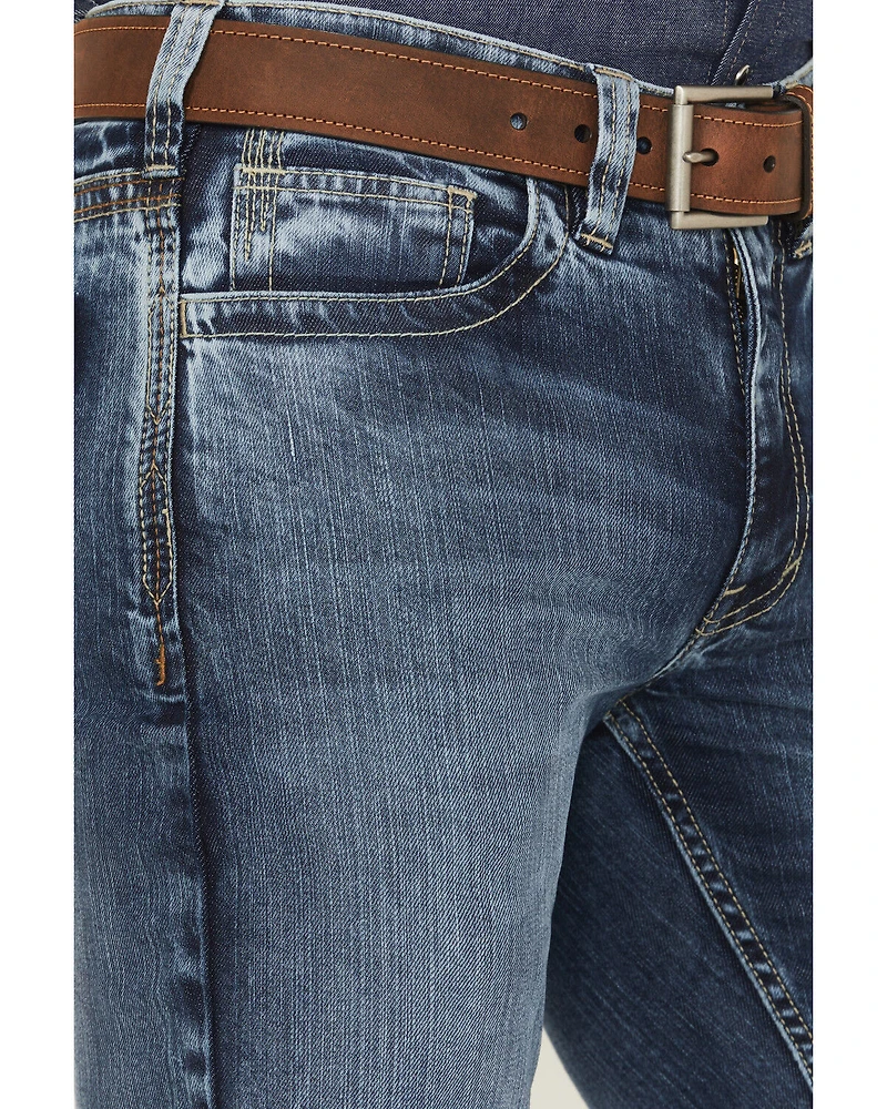 Cody James Men's FR Medium Wash Slim Bootcut Stretch Denim Work Jeans