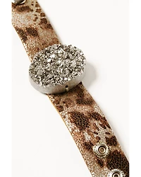 Shyanne Women's Champagne Chateau Leather Bracelet