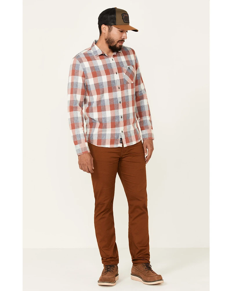 Flag & Anthem Men's Pagedale Vintage Wash Plaid Long Sleeve Button-Down Western Shirt