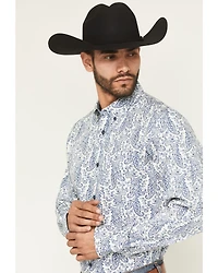 Cody James Men's Dagget 2.0 Paisley Print Long Sleeve Button-Down Stretch Western Shirt