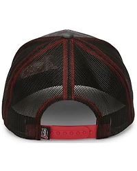 Justin Men's Gray Camo & Red Embroidered Logo Mesh-Back Ball Cap