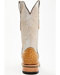 Tanner Mark Men's Exotic Ostrich Western Boots - Broad Square Toe