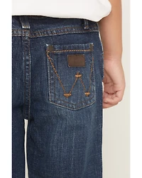 Wrangler Retro Little Boys' Jackson Hole Dark Wash Relaxed Bootcut Stretch Denim Jeans