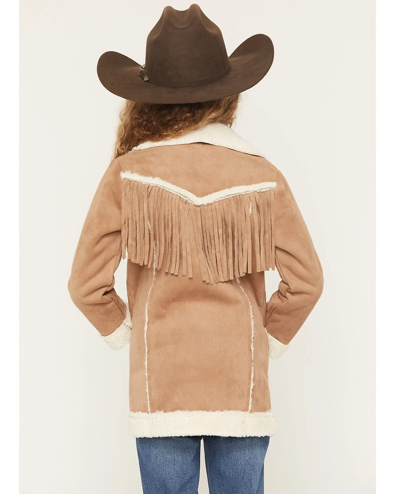 Shyanne Girls' Wynona Faux Suede Shearling Coat
