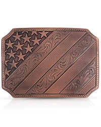 Montana Silversmiths Women's Born In The USA Bronze Belt Buckle