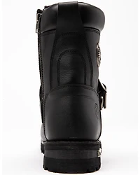 Milwaukee Leather Men's Buckled Lace-Up Boots - Round Toe