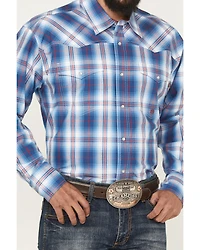 Roper Men's State Fair Plaid Print Long Sleeve Snap Western Shirt