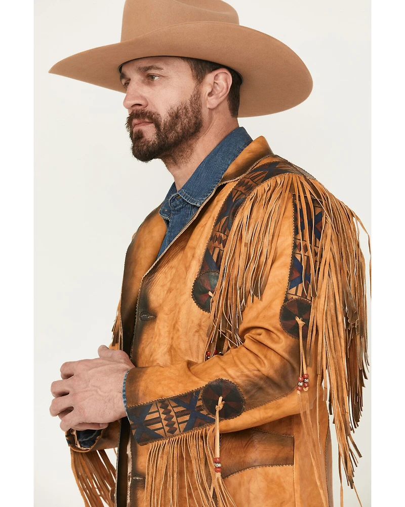 Kobler Men's Chinle Leather Long Fringe Jacket