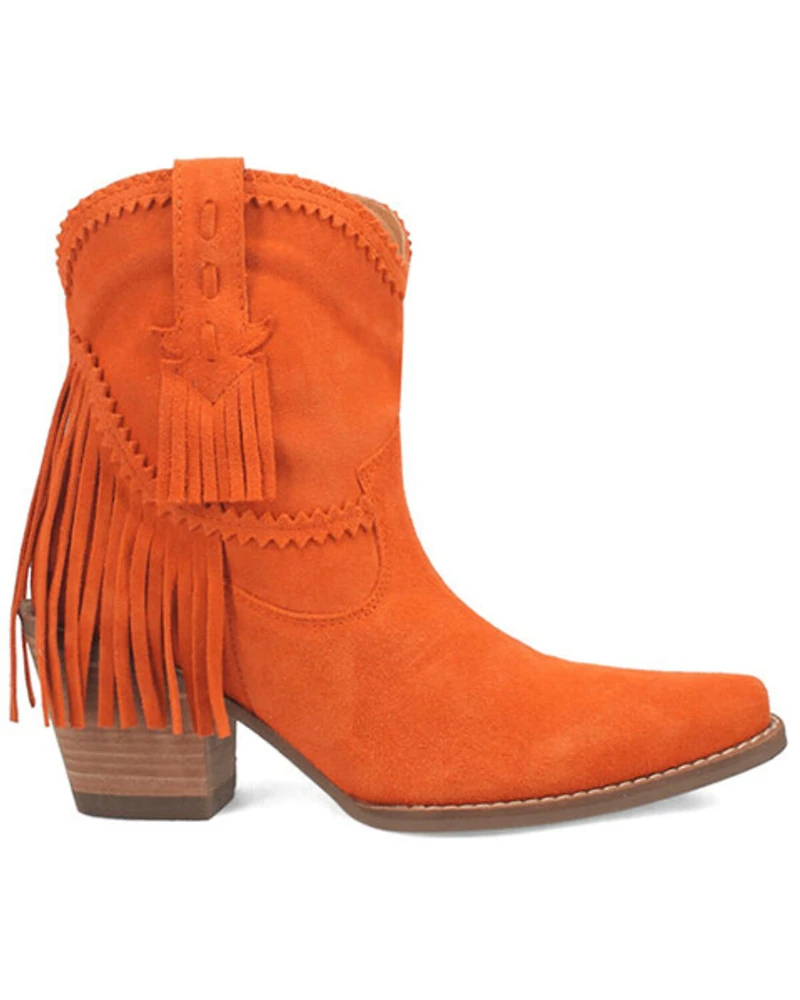 Dingo Women's Fandango Fringe Western Booties - Snip Toe