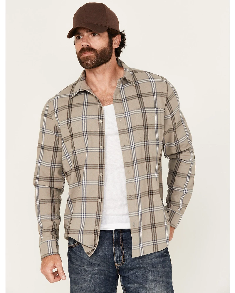 Brothers and Sons Men's Johnson Plaid Print Long Sleeve Button-Down Western Shirt