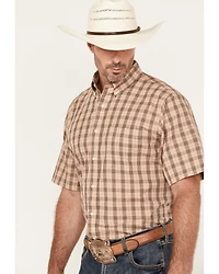 Wrangler Riata Men's Boot Barn Exclusive Assorted Plaid Print Short Sleeve Button-Down Stretch Western Shirt