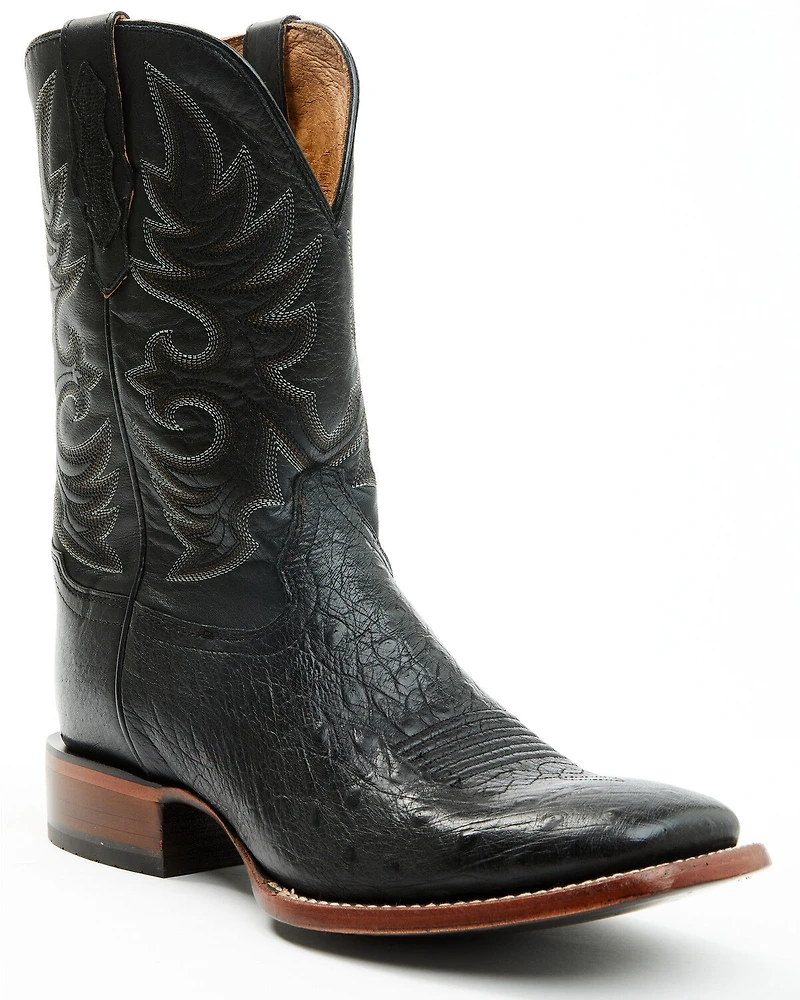 Cody James Men's Exotic Full Quill Ostrich Western Boots - Broad Square Toe