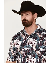 Cinch Men's ARENAFLEX® Palm Leaf Print Short Sleeve Performance Polo