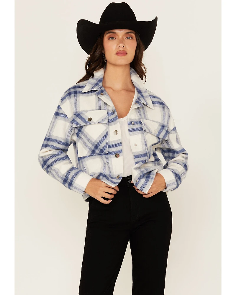 26 International Women's Plaid Print Shacket