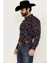 RANK 45® Men's Hilsborrow Southwester Print Long Sleeve Button-Down Stretch Western Shirt