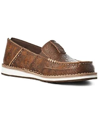 Ariat Women's Floral Embossed Cruiser Shoes - Moc Toe