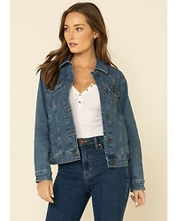 Wrangler Women's Dark Wash Classic Fit Denim Jacket