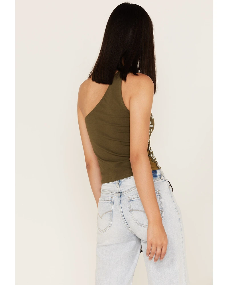 Cleo + Wolf Women's Drive Into The Sun Graphic One Shoulder Tank Top