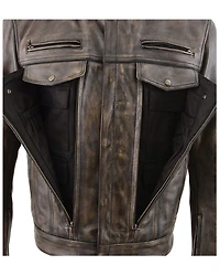 Milwaukee Leather Men's Distressed Concealed Carry Motorcycle Jacket