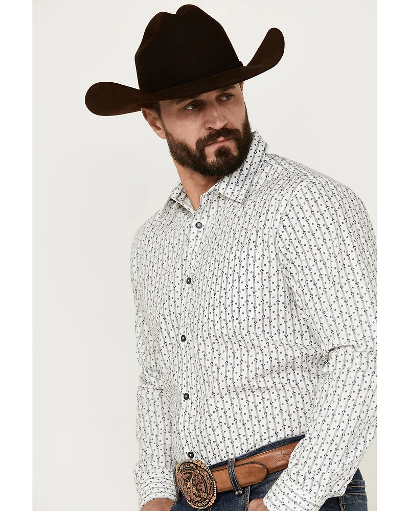 Gibson Trading Co Men's Flower Power Floral Print Long Sleeve Button-Down Western Shirt