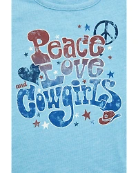 Shyanne Toddler Girls' Peace Love Cowgirls Flutter Sleeve Graphic Tee