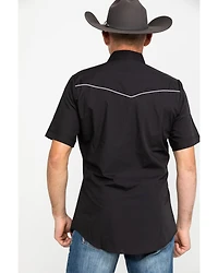 Ely Short Sleeve Black Western Shirt