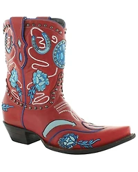 Double D Ranch Women's Wagon Wheel Western Boots - Snip Toe