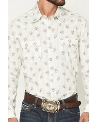 Rock & Roll Denim Men's Floral Print Long Sleeve Snap Stretch Western Shirt