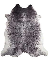 Carstens Home Faux Cowhide Black & White Brindle Rug