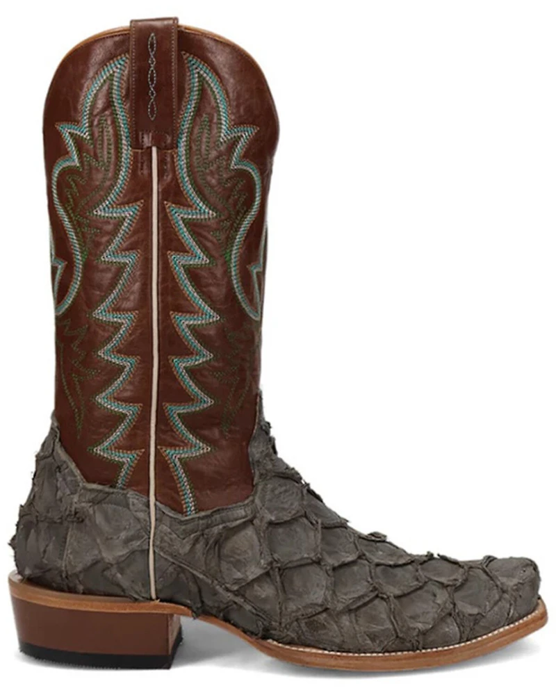 Dan Post Men's Araprima Exotic Pirarucu Western Boots - Square Toe