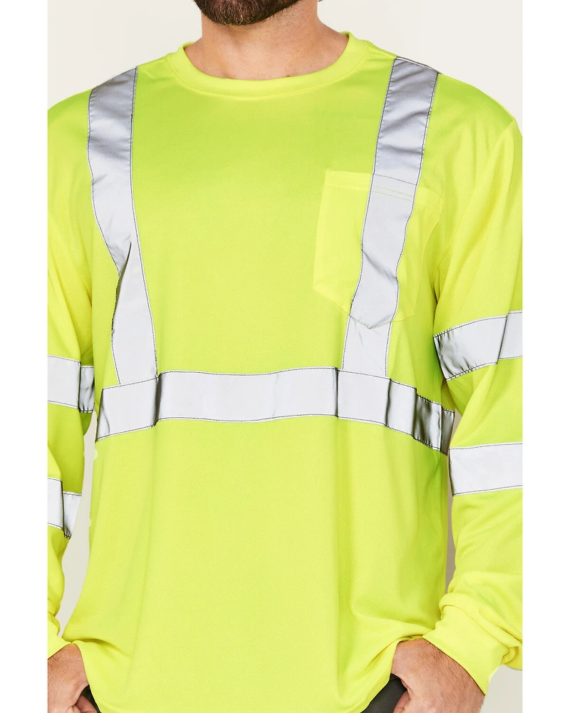 Hawx Men's Reflective Long Sleeve Work T-Shirt - Big