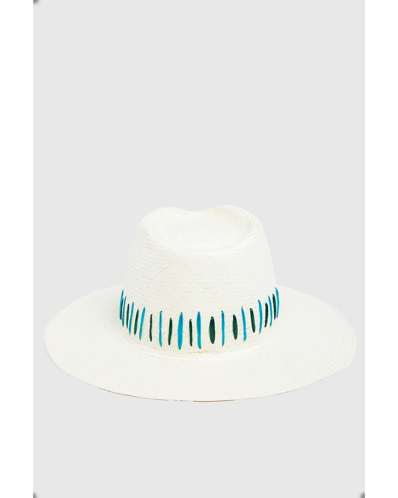 Nikki Beach Women's Raine Straw Fedora