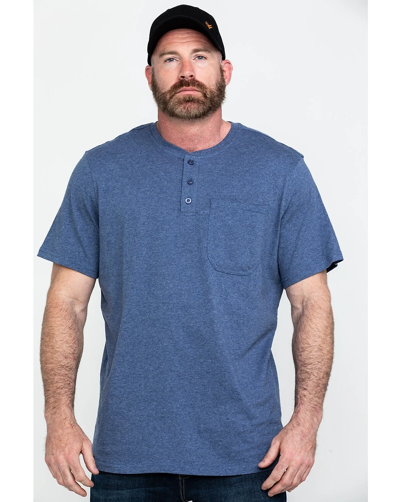 Hawx Men's Pocket Henley Short Sleeve Work T-Shirt - Tall