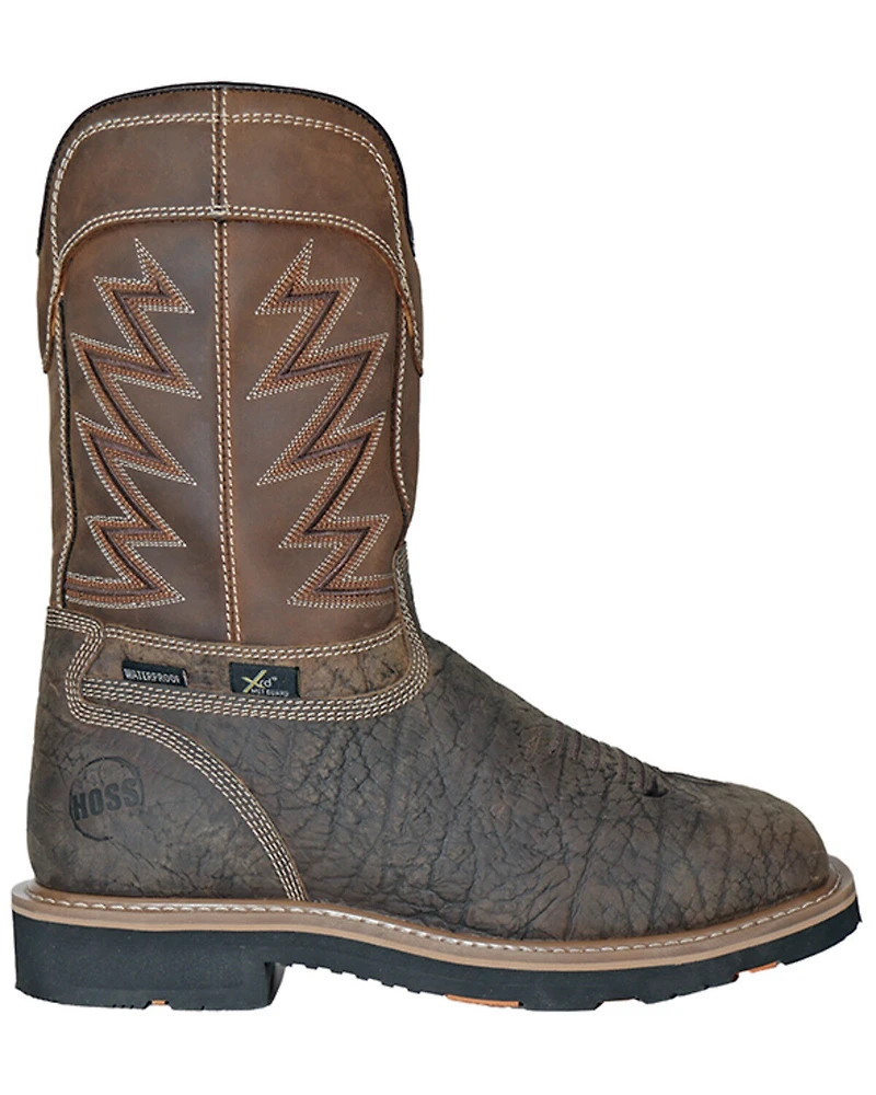 Hoss Men's Fracker Waterproof Metguard Wellington Work Boots - Composite Toe