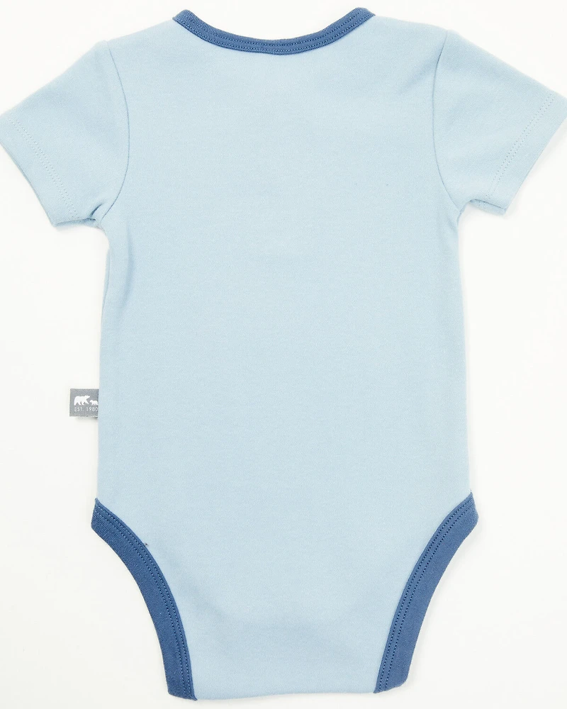 Rugged Bear Infant Boys' Construction Print Onesies - 2 Pack