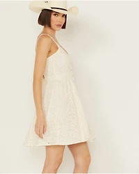 Molly Bracken Women's Lace Sleeveless Mini Dress