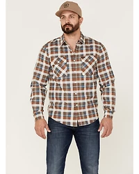 Brixton Men's Bowery Summer Weight Plaid Button-Down Western Shirt