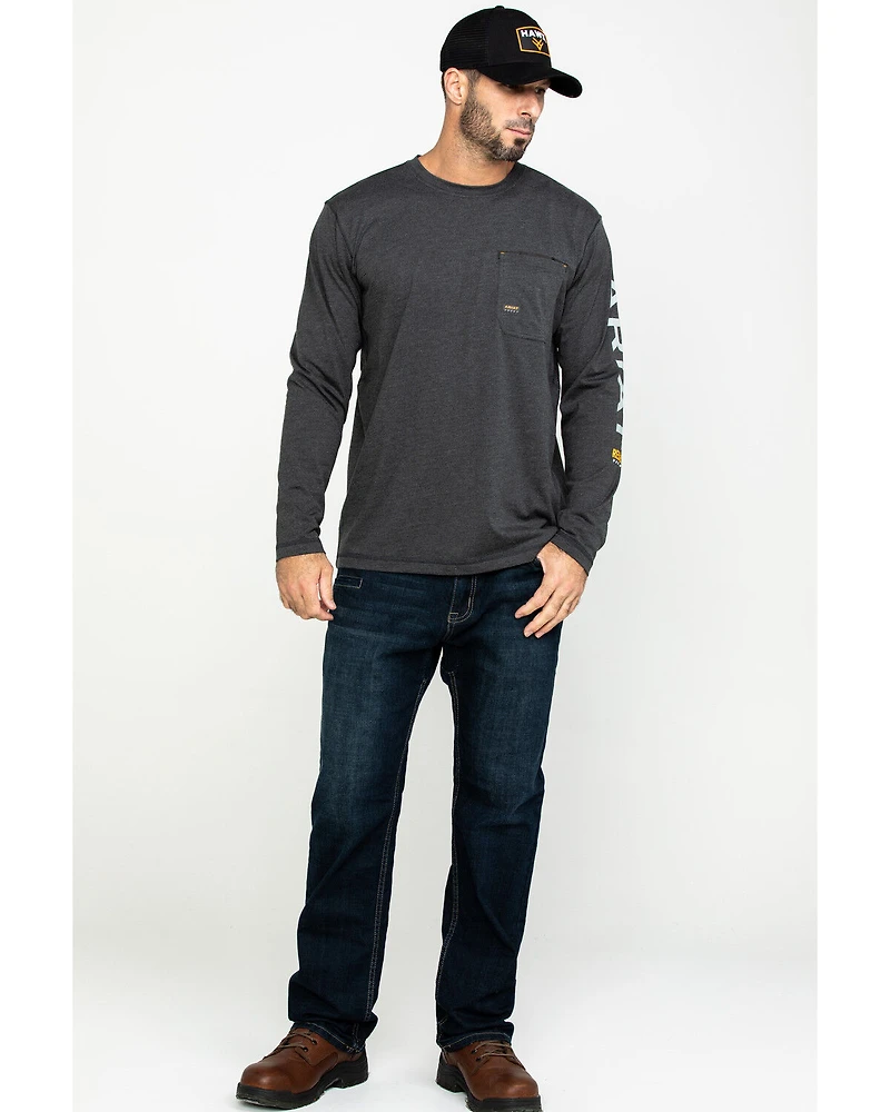 Ariat Men's Rebar Workman Logo Long Sleeve Work Shirt - Big & Tall