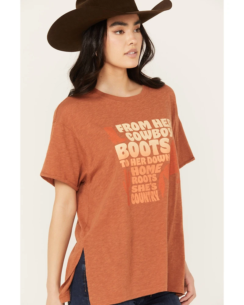 White Crow Women's She's Country Short Sleeve Graphic Tee