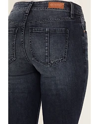Shyanne Women's Foxtail Mid Rise Relaxed Hem Stretch Bootcut Jeans