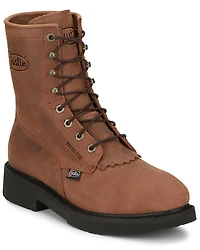 Justin Men's 8" Livestock Lace-Up Work Boots - Steel Toe