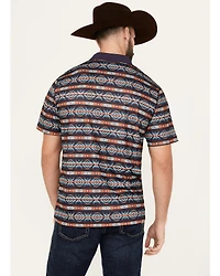 RANK 45® Men's Lusaka Southwestern Print Short Sleeve Polo Shirt