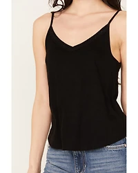 Shyanne Women's Crochet Lace Faux Suede Cami Top