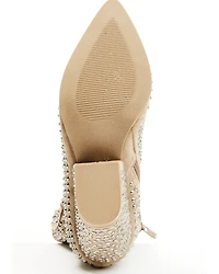 Very G Women's Swagger Rhinestone Booties - Snip Toe
