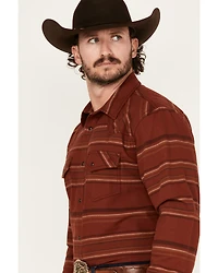 Blue Ranchwear Men's Range Striped Long Sleeve Snap Western Shirt