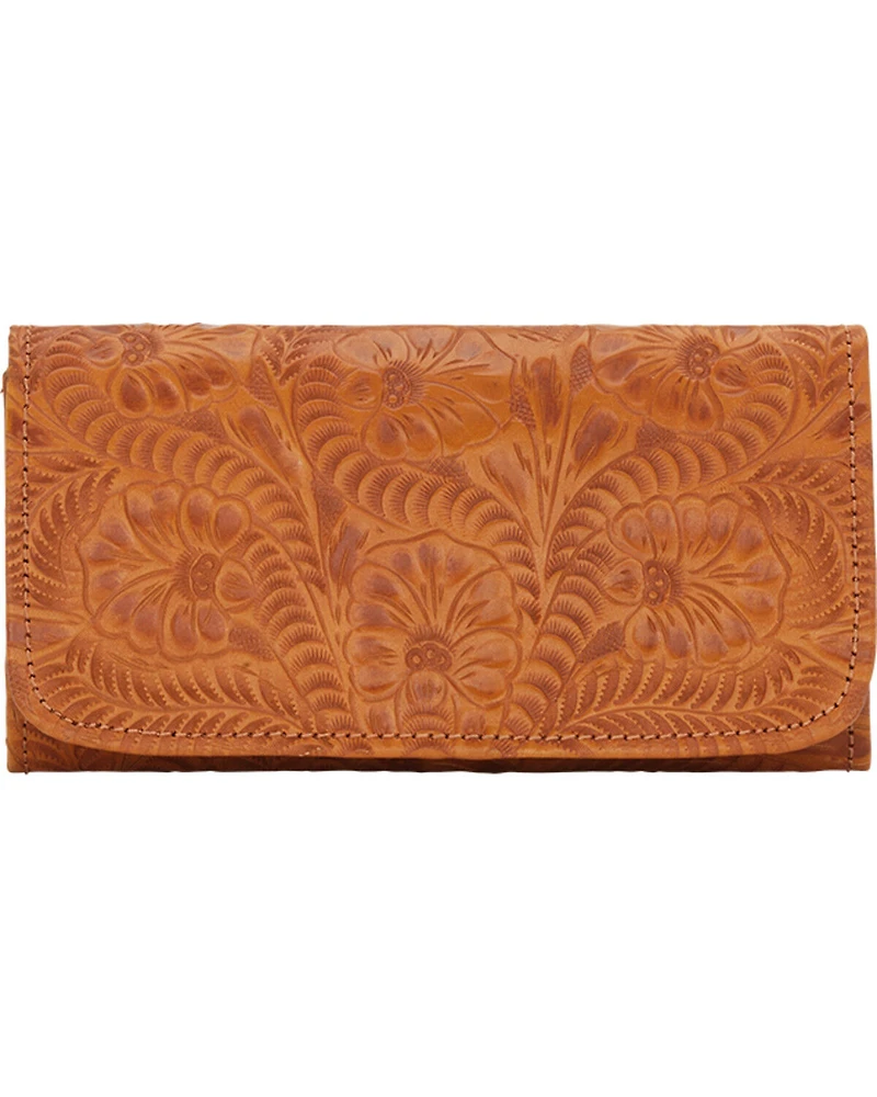American West Women's Tri-Fold Wallet with Snap Closure