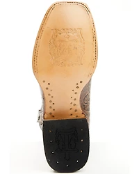 Tanner Women's Hand Tooled Floral Western Boots - Broad Square Toe