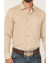 Gibson Trading Co Men's Lampshade Geo Print Long Sleeve Button-Down Stretch Western Shirt