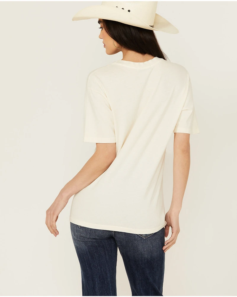 Day Dreamer Women's Johnny Cash Short Sleeve Oversized Graphic Tee