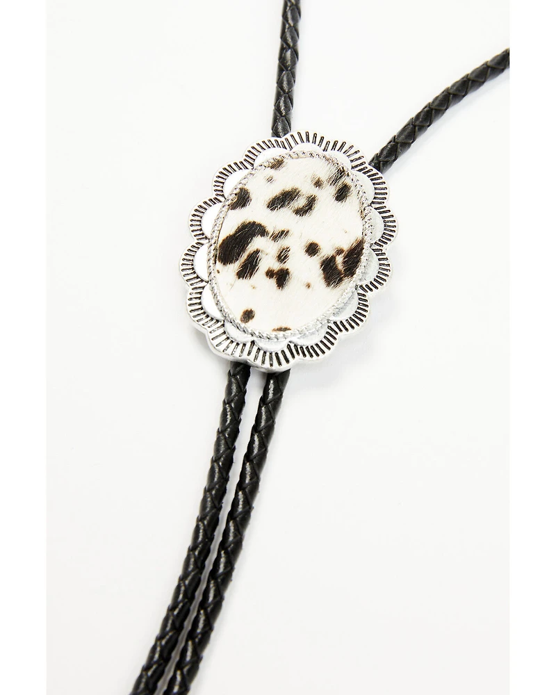 Shyanne Women's Hair-On Scalloped Bolo Tie